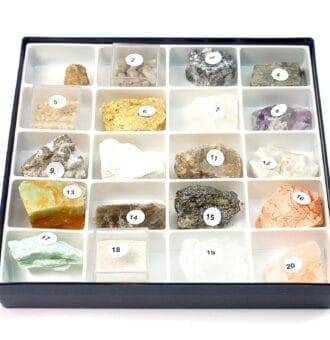 Colectie didactica minerale - Minerale nemetalice - 20 mostre - Krantz Germania