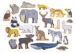 Cutia continentelor - Geografie si fauna - Inclusiv figurine si glob - Compatibil Montessori