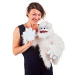 Yeti / Omul Zăpezilor - Marionetă de mână XL - 50 cm - Original Folkmanis