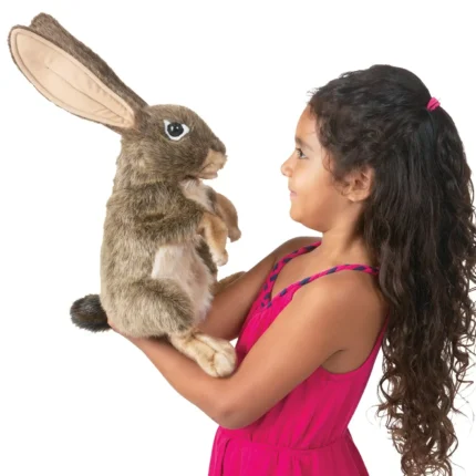 Iepure de câmp - Jack Rabbit - Marionetă de mână, 35 cm - Original Folkmanis