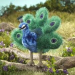 Păun - Marionetă pentru teatru de păpuși - Original Folkmanis®