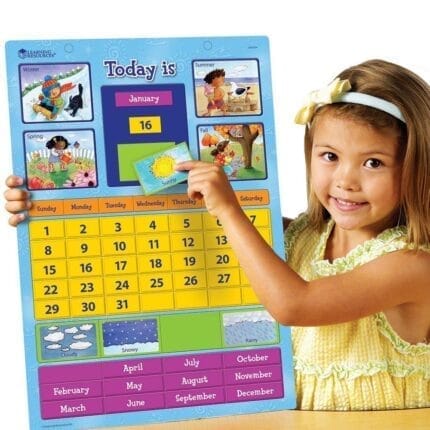 Calendar educativ magnetic - Vreme si timp - Learning Resources