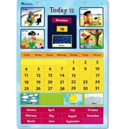 Calendar educativ magnetic - Vreme si timp - Learning Resources