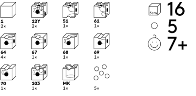 CUBORO® MAGNET - Extensie - Circuit / Labirint Bile - Lemn masiv - In Romania prin Didactopia by Evertoys