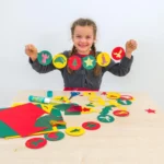 Ghirlanda festiva - Set bricolaj pentru copii - Decoratiuni sarbatori de iarna - craciun advent