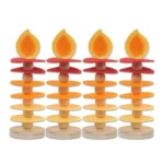 Lumanari de decor - Set bricolaj - Lemn si pasla - Advent - Craciun