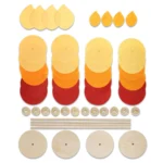 Lumanari de decor - Set bricolaj - Lemn si pasla - Advent - Craciun