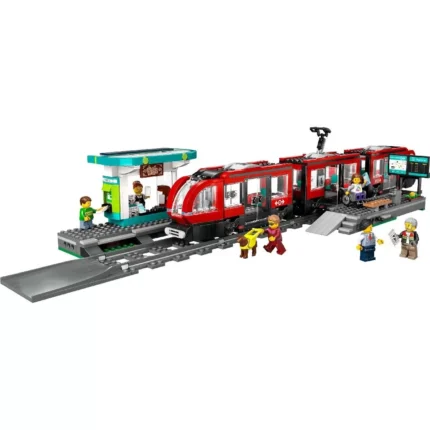 Set LEGO CITY TRAINS STATIE SI TRAMVAI IN CENTRUL ORASULUI 60423 - prin Didactopia