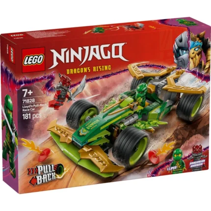 Set LEGO NINJAGO MASINA DE CURSE PULL-BACK A LUI LLOYD 71828 - prin Didactopia