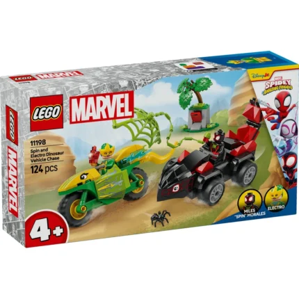 Set LEGO SPIDEY SPIN SI ELECTRO IN DINO-VEHICULE 11198 - prin Didactopia