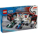 Set LEGO CITY GARAJ F1 SI MASINI MERCEDES-AMG SI ALPINE 60444 - prin Didactopia