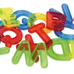 Litere transparente - translucide - Exercitii scriere - Set cu 26 litere majuscule - Accesorii Masa Luminoasa