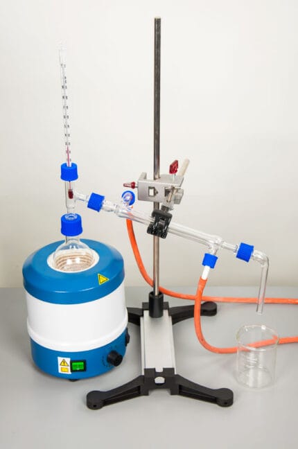 Set experimente Distilare - Conexiuni filetate GL și condensator Liebig - Chimie Organică - Original NTL