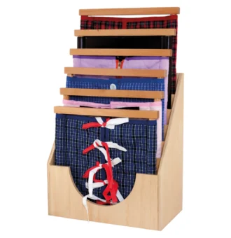 Rame Montessori - Set complet cu 6 rame si stativ - Motricitate fina - Compatibil Montessori