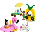 Set LEGO FRIENDS PETRECERE LA PISCINA CU UNICORNUL SI FLAMINGO 42658 - prin Didactopia