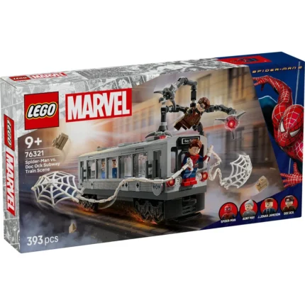 Set LEGO MARVEL LUPTA PE ACOPERISUL TRENULUI OMUL PAIANJEN SI DOC OCK 76321 - prin Didactopia