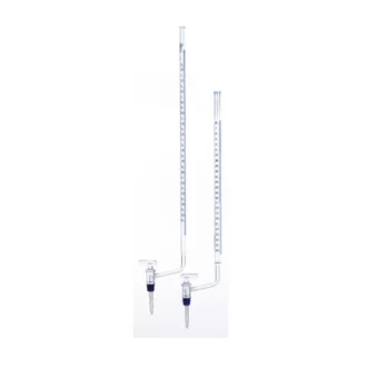 Biuretă gradată din sticlă - 50 ml - Robinet lateral din sticla - Schellbach - gradație fină - Sticlă borosilicat 3.3