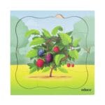 Puzzle educativ multistrat - Mure de pădure - Seria În pădure - 4 straturi - Puzzle de creștere - Lemn 3