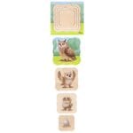 Puzzle educativ multistrat - Seria În pădure - Bufniță - 4 straturi - Puzzle de creștere - Lemn
