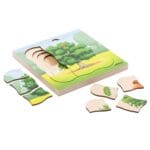 Puzzle educativ multistrat - Stejarul - Seria În pădure - 4 straturi - Puzzle de creștere - Lemn