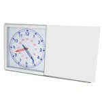 Ceas educativ dual - XL, latura de 37 cm - Cadran Analog și Afișaj Digital - Afișare alternativă - Pentru masă sau perete