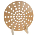 Panou perforat pentru cilindri acrilici - Extensie pentru masa luminoasă circulară - 47 cm - Lemn