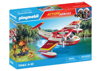 Playmobil-AVION ANTINCENDIU CU FUNCTIE DE STINGERE-Set Playmobil-PM71463