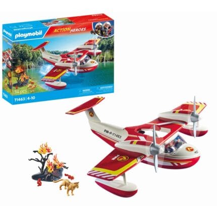 Playmobil-AVION ANTINCENDIU CU FUNCTIE DE STINGERE-Set Playmobil-PM71463