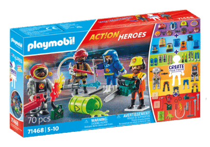 Playmobil-CREEAZA PROPRIA FIGURINA ECHIPA DE POMPIERI-Set Playmobil-PM71468