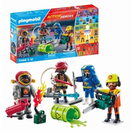 Playmobil-CREEAZA PROPRIA FIGURINA ECHIPA DE POMPIERI-Set Playmobil-PM71468