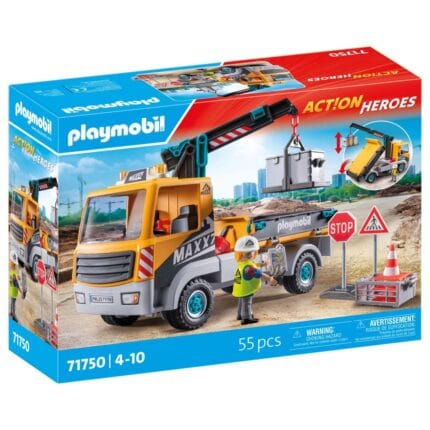 Playmobil - Camion de constructii cu macara Playmobil-Set Playmobil-PM71750
