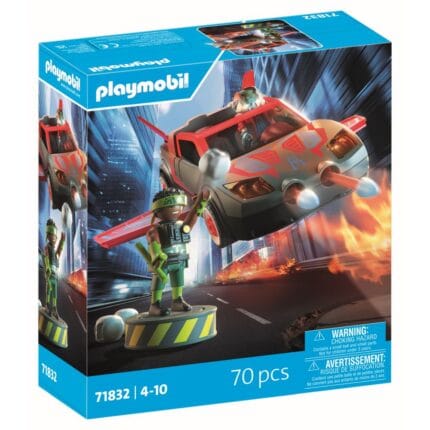 Playmobil - Jucarie de rol Lupta eroului cu vehicul-Set Playmobil-PM71832