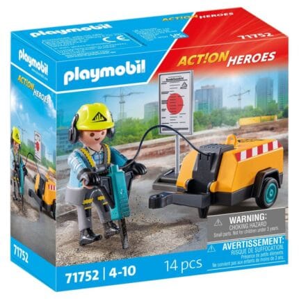 Playmobil - Muncitor cu ciocan demolator Playmobil-Set Playmobil-PM71752