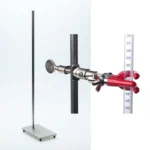Stativ Biurete - Clemă reglabilă simplă cu deschidere max. 20 mm - Stativ 600 mm - Oțel inoxidabil - Dotări laborator școlar