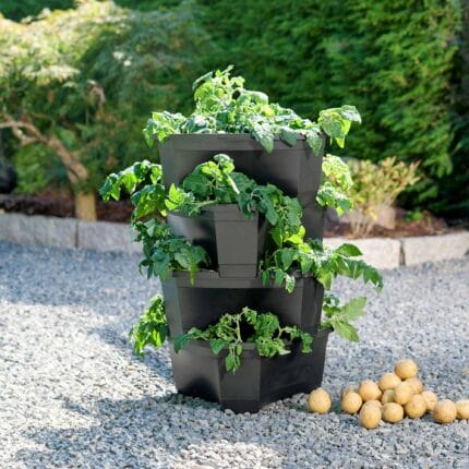 Turn de cultivare Romberg - detaliu construcție modulară cu tăvi stackabile pentru grădinărit vertical