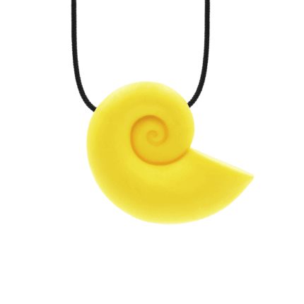ARK Seashell – Colier de Masticație Senzorială în Formă de Scoică – Calmare și Autoreglare – Logopedie galben