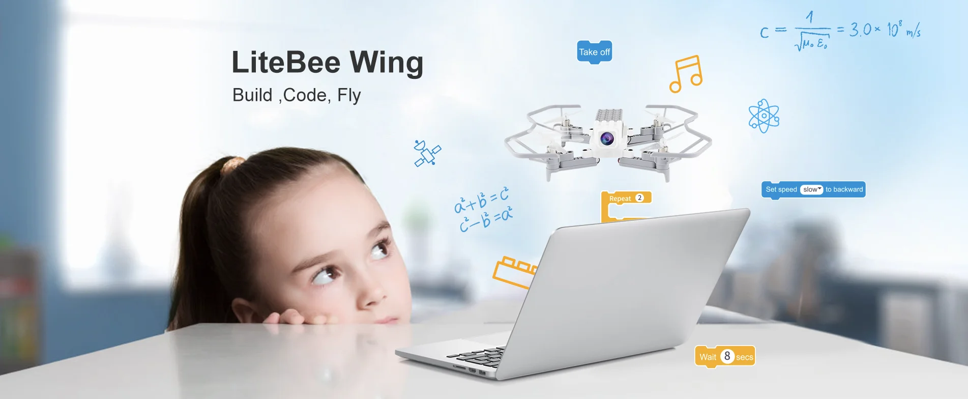 LiteBee Wing - Drona educationala programabila - Educatie digitala - In Romania prin Didactopia