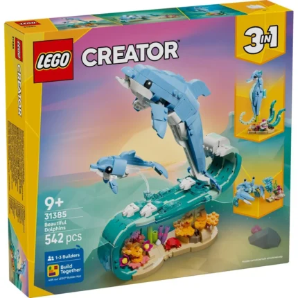 Set LEGO CREATOR ANIMALE MARINE DELFINI SUPERBI 31385 - prin Didactopia