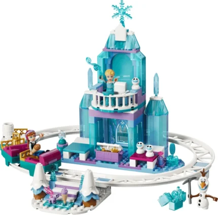 Set LEGO DISNEY FROZEN AVENTURA CU SANIA PE SINE LA CASTELUL DE GHEATA  AL ELSEI 43281 - prin Didactopia