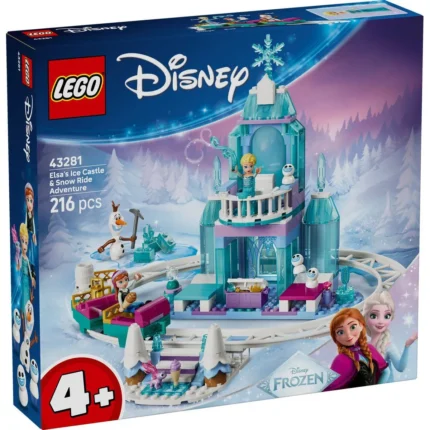 Set LEGO DISNEY FROZEN AVENTURA CU SANIA PE SINE LA CASTELUL DE GHEATA  AL ELSEI 43281 - prin Didactopia