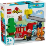 Set LEGO DUPLO CAMION DE POMPIERI CU FURTUN SI POMPIER 10473 - prin Didactopia