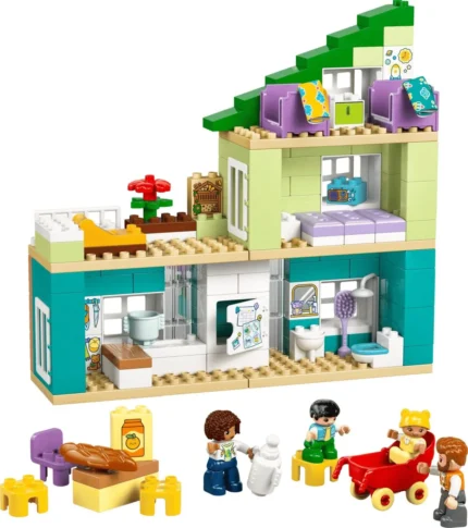 Set LEGO DUPLO CASA MODERNA DE FAMILIE 3 IN 1 CU FIGURINE 10470 - prin Didactopia
