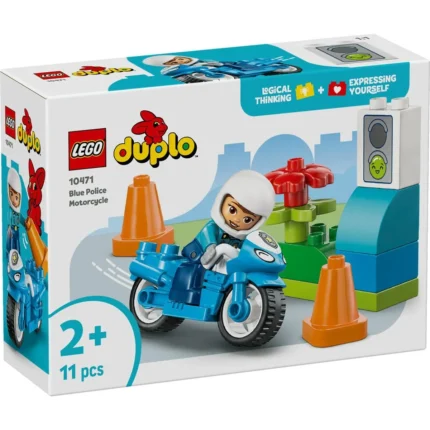 Set LEGO DUPLO MOTOCICLETA ALBASTRA DE POLITIE 10471 - prin Didactopia