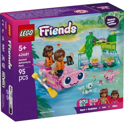 Set LEGO FRIENDS BARCA AXOLOTL PENTRU AVENTURI 42681 - prin Didactopia