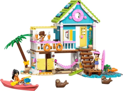 Set LEGO FRIENDS CASA PE PLAJA CU FOCI 42699 - prin Didactopia