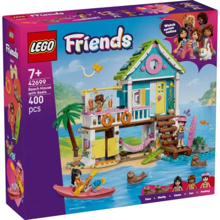 Set LEGO FRIENDS CASA PE PLAJA CU FOCI 42699 - prin Didactopia