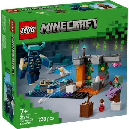 Set LEGO MINECRAFT INTALNIREA CU TEMNICERUL 21274 - prin Didactopia