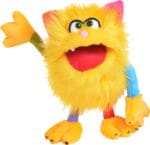 Șmecherichi, pisicuța colorată - Marionetă de mână - 35 cm - Original Living Puppets®