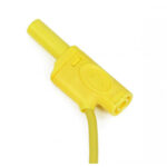 Cablu conector de siguranță - Safety Lead - Galben - Fișă + Bucșă 4 mm - stivuibile