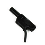 Cablu conector de siguranță - Safety Lead - Negru - Fișă + Bucșă 4 mm - stivuibile